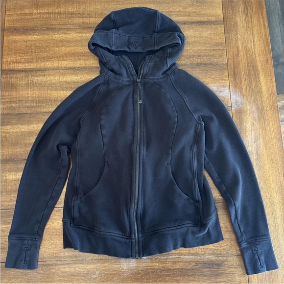 Lululemon Scuba Hoodie Womens Size 10 Black Full Zip Sweatshirt - Picture 1 of 9